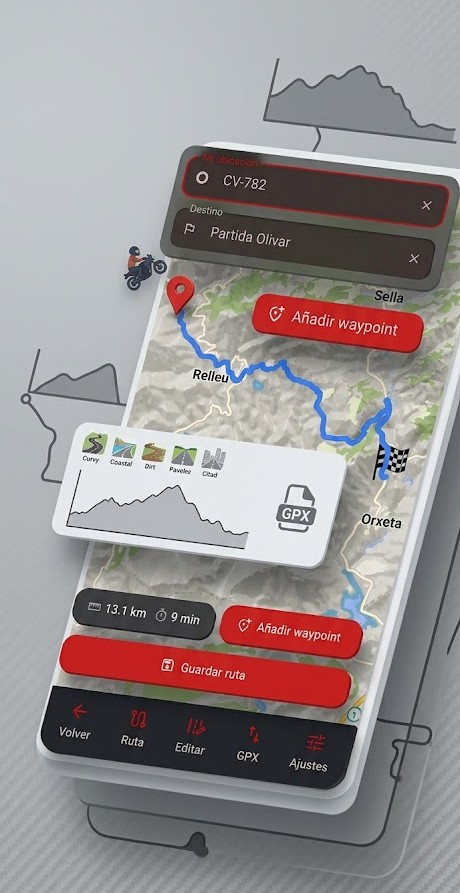 App MotoFlap — Planificador de rutas